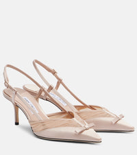 Jimmy Choo Afia 65 satin slingback pumps