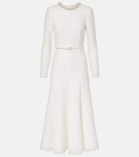 Roland Mouret Crystal-embellished crepe cocktail dress