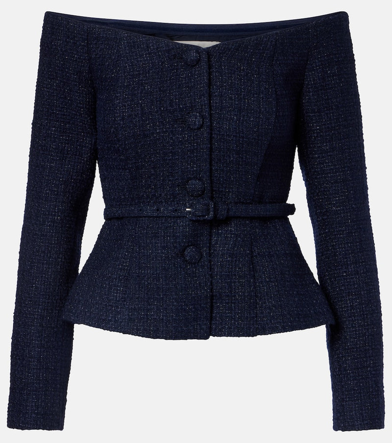 Roland Mouret Off-shoulder boucle top