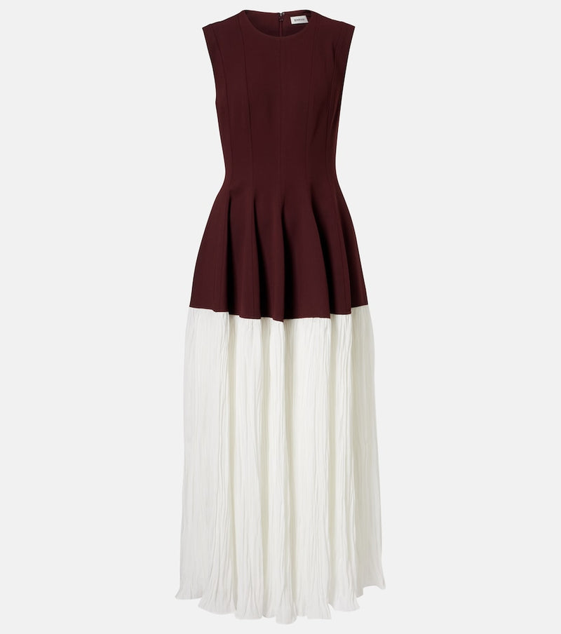 Simkhai Raleigh crepe and satin midi dress