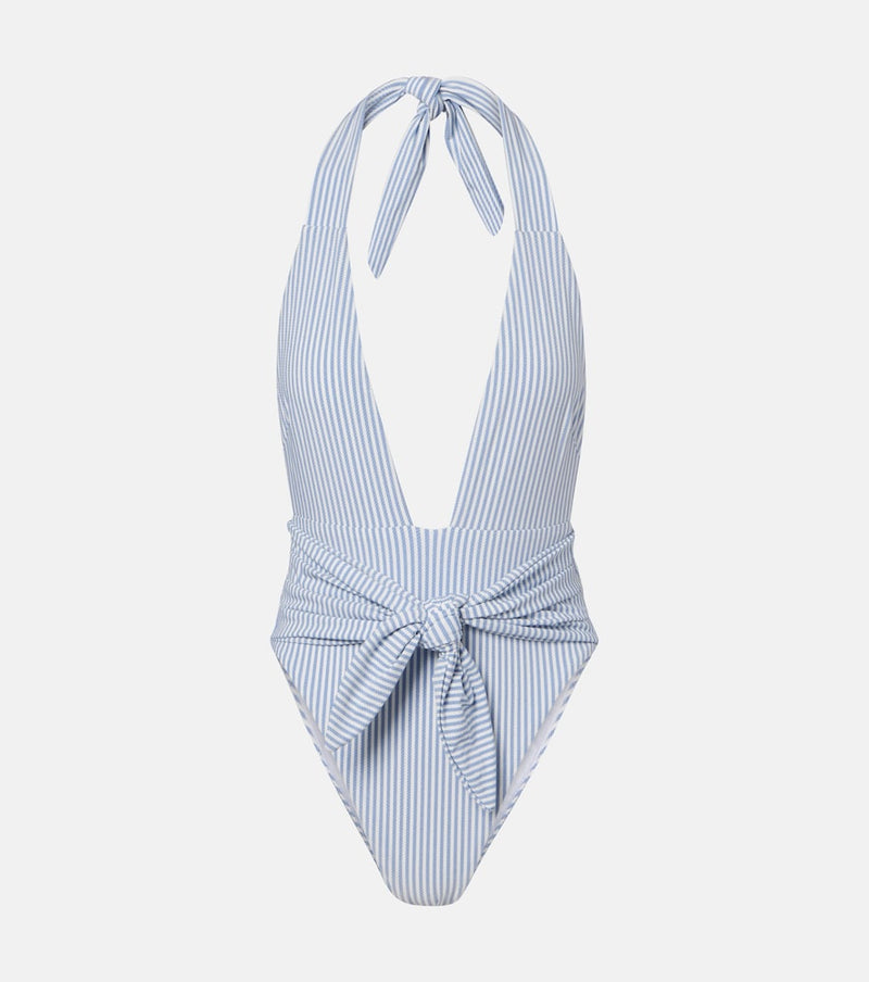 Montce Tropez striped swimsuit in Classic Blue Stripe