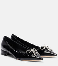 Jimmy Choo Auria bow-detail leather ballet flats