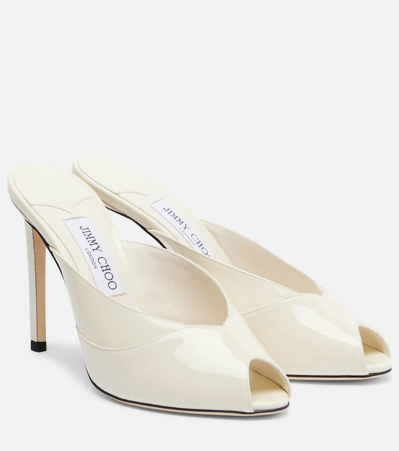 Jimmy Choo Brigitte 100 patent leather mules