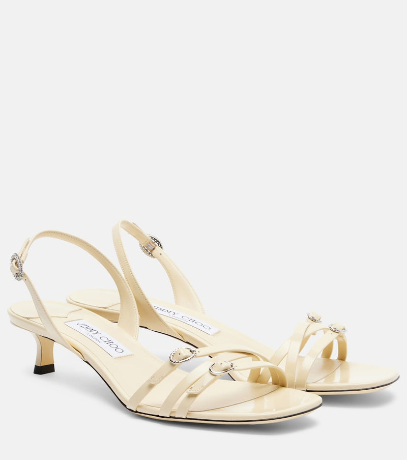 Jimmy Choo Kaira patent leather slingback sandals