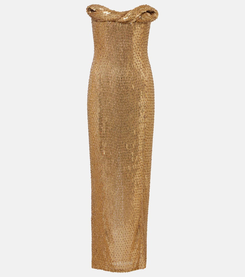 Rachel Gilbert Rosalie embellished bustier gown