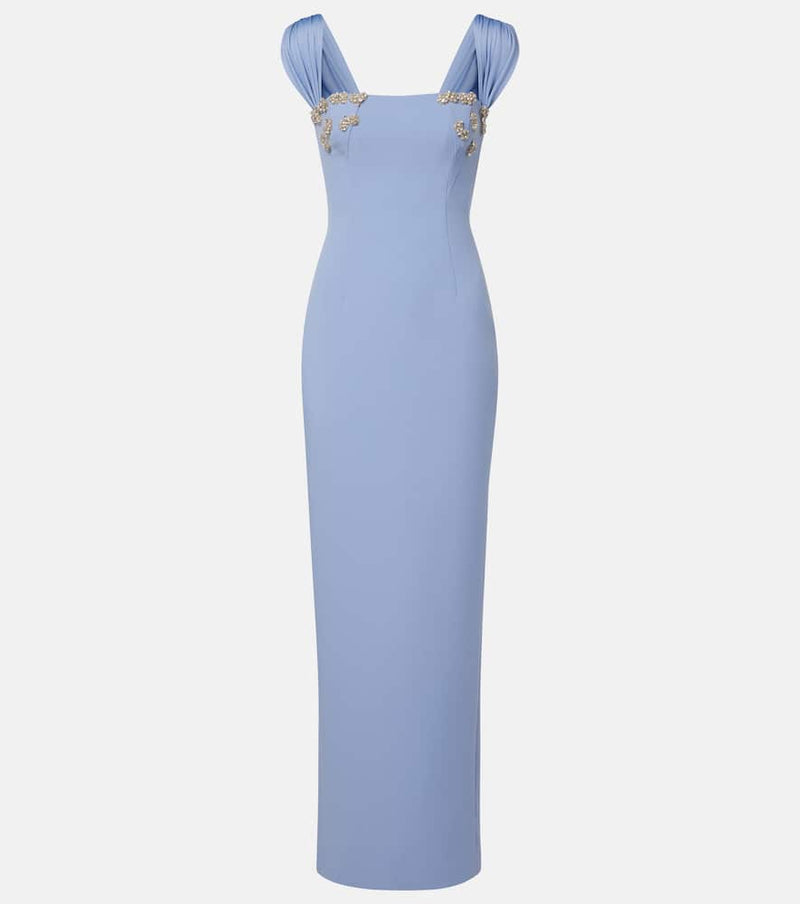 Rachel Gilbert Malia embellished crepe corset gown