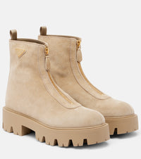 Prada Suede platform ankle boots