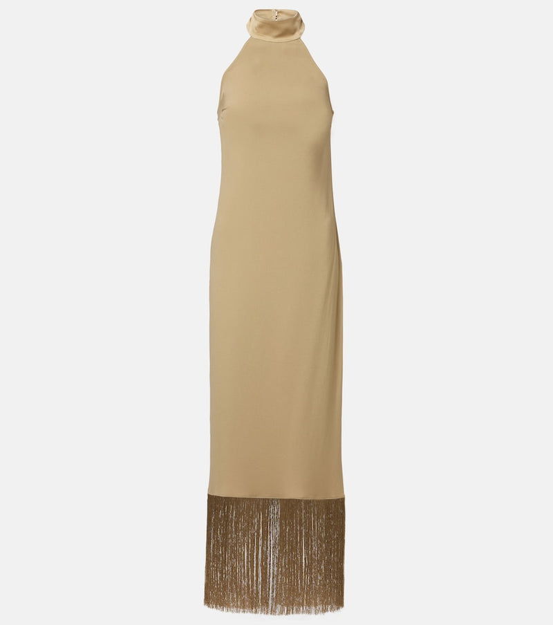 Taller Marmo Berlin fringed crepe cady gown