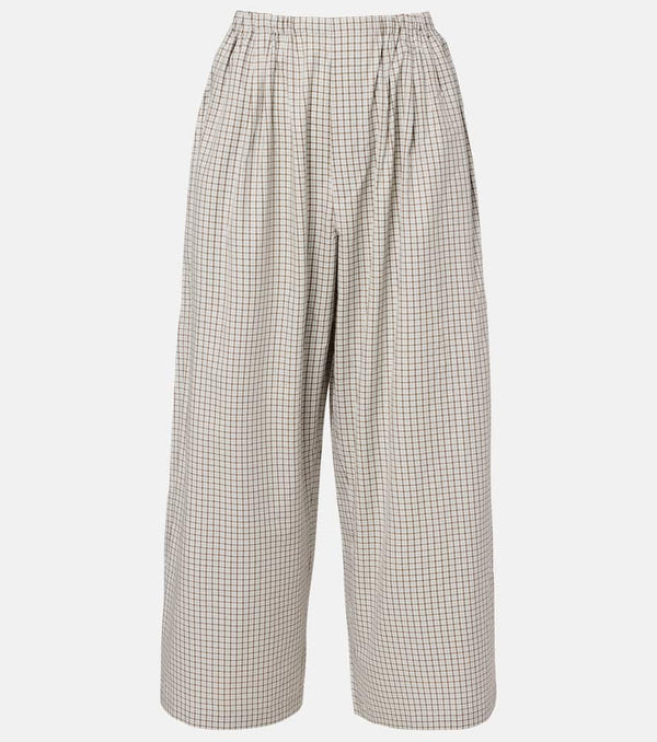 Proenza Schouler White Label Meadow checked cotton wide-leg pants