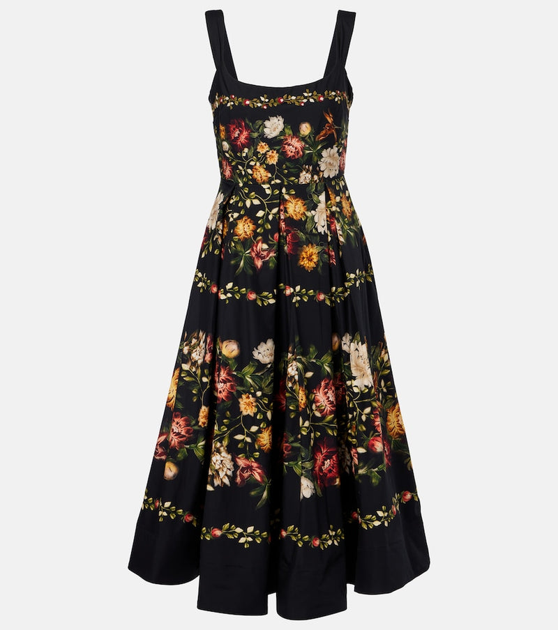 Agua by Agua Bendita Alcaparra floral cotton midi dress