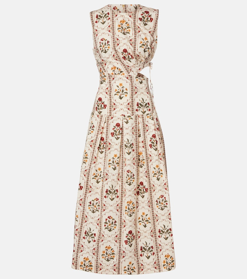 Agua by Agua Bendita Otono Andes floral cotton midi dress