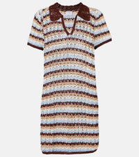 Anna Kosturova Crochet cotton polo dress