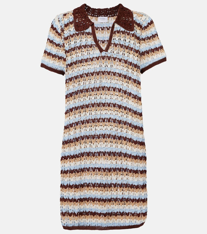 Anna Kosturova Crochet cotton polo dress