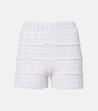 Anna Kosturova Deauville crochet cotton shorts
