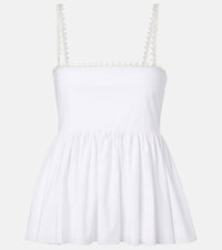 Jacquemus Traversin cotton poplin peplum top