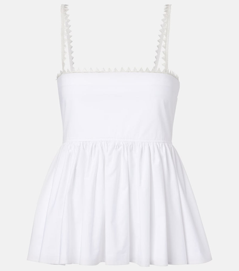Jacquemus Traversin cotton poplin peplum top
