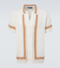 Frescobol Carioca Pinto crochet cotton bowling shirt