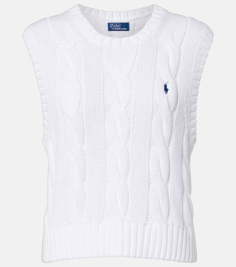 Polo Ralph Lauren Logo cable-knit cotton sweater vest