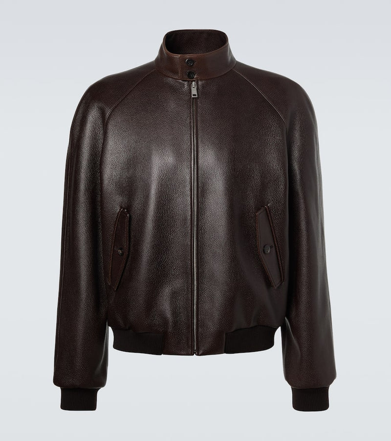 Prada Leather Jacket Brown