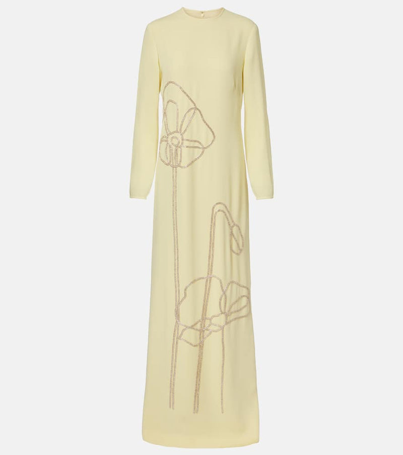 Costarellos Zarie embellished crepe gown