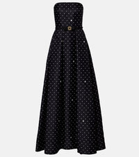 Elie Saab Belted polka-dot gown