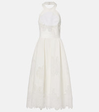 Elie Saab Embroidered halterneck cocktail dress