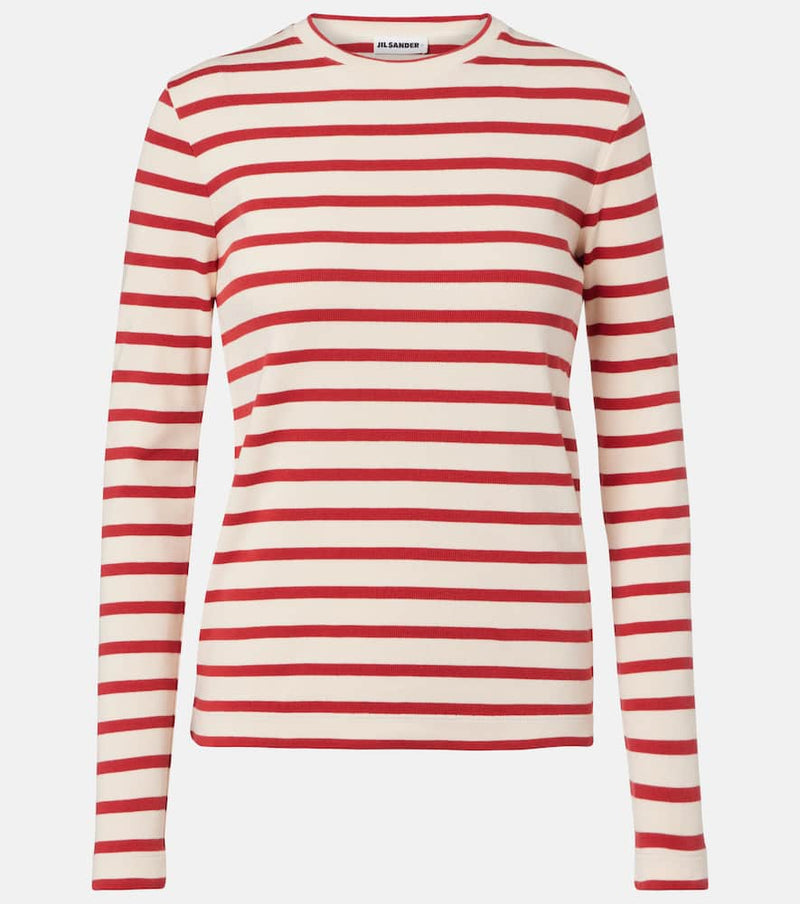Jil Sander Striped cotton T-shirt