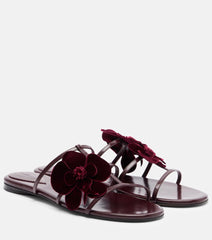 Zimmermann Orchid floral-applique leather sandals