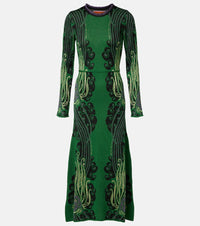 La DoubleJ Bee jacquard midi dress