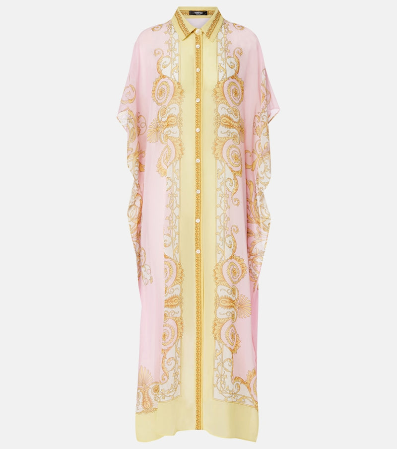 Versace Underwater Barocco georgette kaftan