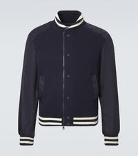 Moncler Ribbed-knit technical varsity jacket