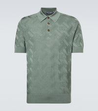 Dolce & Gabbana DG silk polo shirt