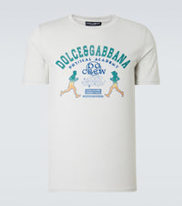 Dolce & Gabbana Embroidered printed cotton jersey T-shirt