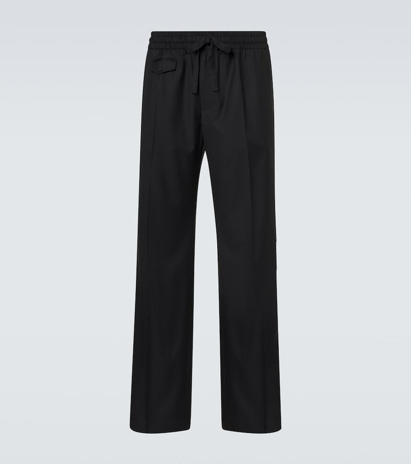 Dolce & Gabbana Virgin wool twill wide-leg pants