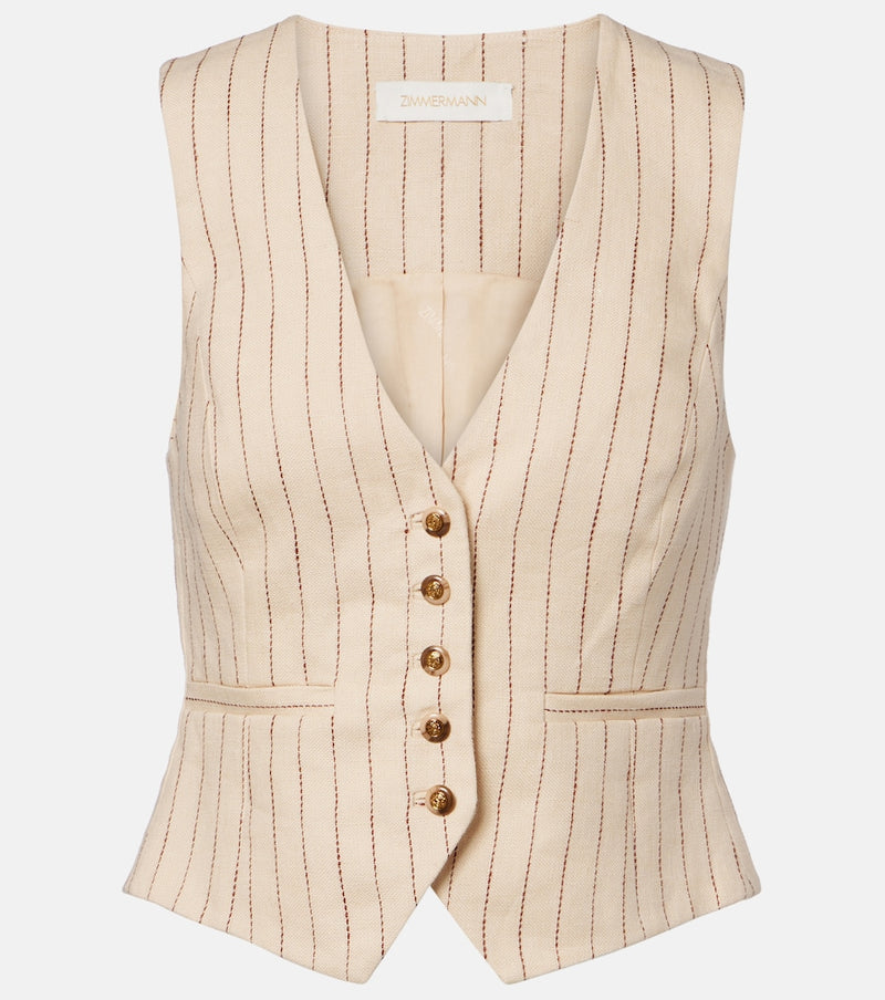 Zimmermann Striped linen vest