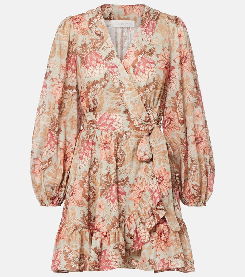 Zimmermann Daylight floral cotton wrap dress