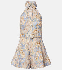 Zimmermann Daylight printed linen romper