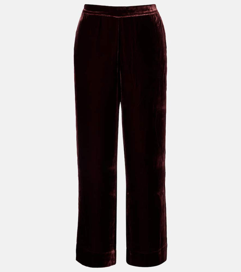 Asceno London velvet pajama pants