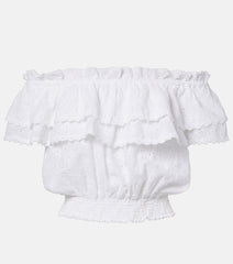 Melissa Odabash Ruth broderie anglaise cotton crop top
