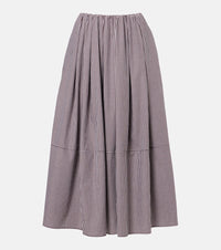 Faithfull Solinas gingham cotton-blend midi skirt
