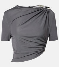 Christopher Esber Orica embellished jersey top