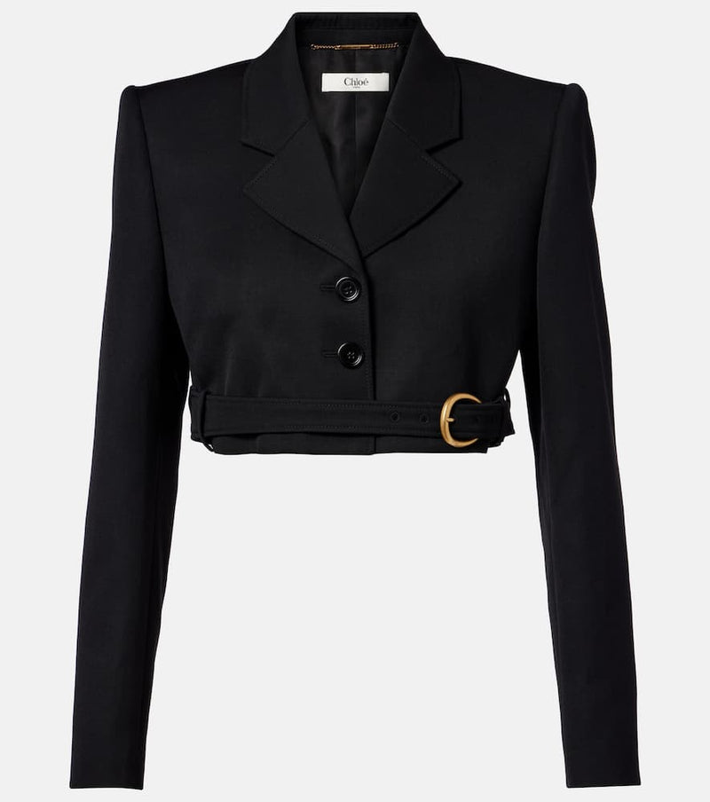Chloe Cropped virgin wool blazer