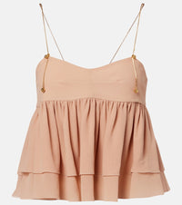 Chloe Gathered silk top