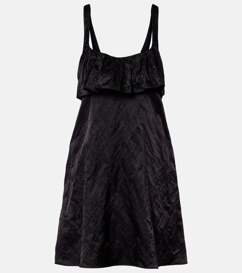 Chloe Ruffled satin minidress