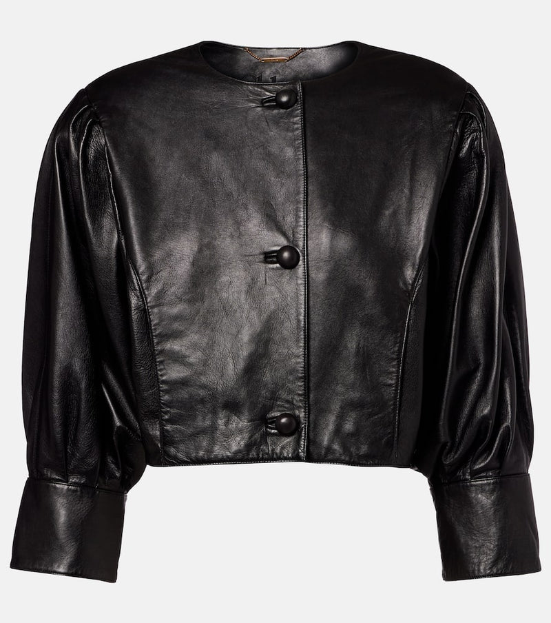 Chloe Cropped leather jacket