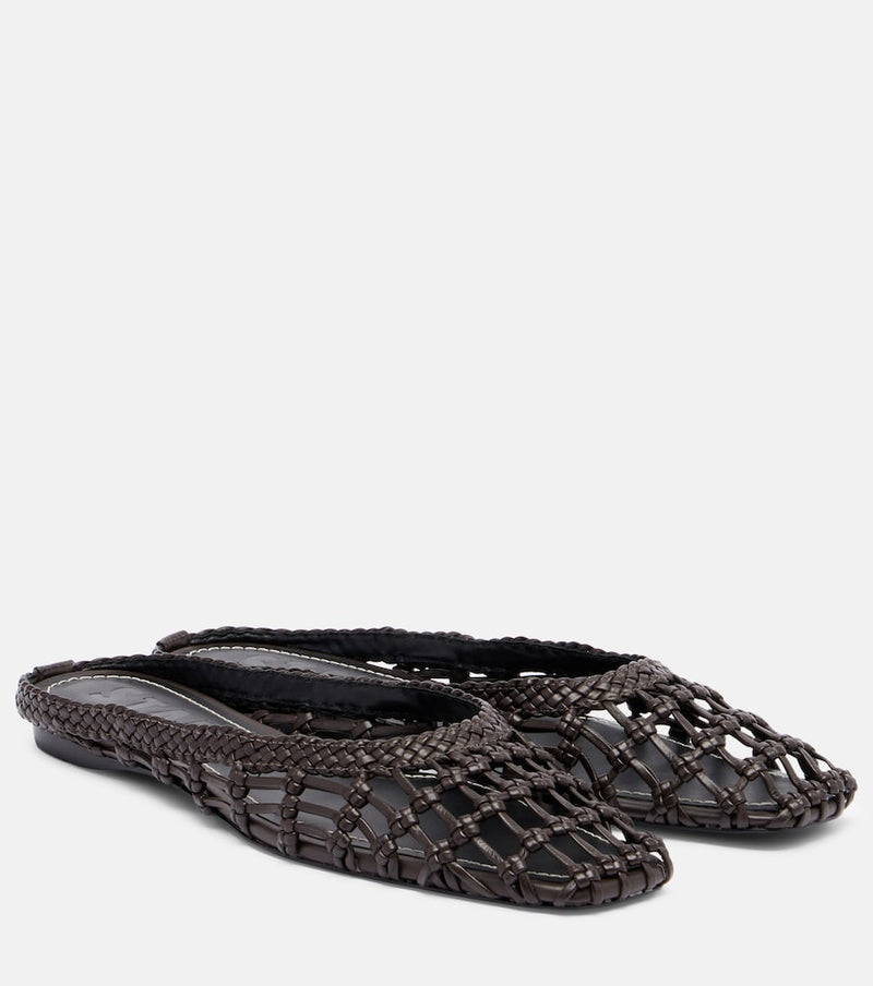 Staud Otto woven leather mules