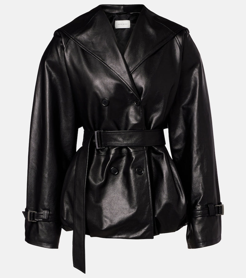 Magda Butrym Hooded leather jacket