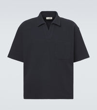 Frame Textured cotton-blend polo shirt
