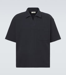 Frame Textured cotton-blend polo shirt