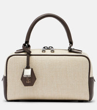 Brunello Cucinelli Leather-trimmed top-handle bag